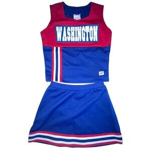 Cheerleader Uniform Outfit Costume WASHINGTON 32 Top 24 Skirt Teen Girl BLUE